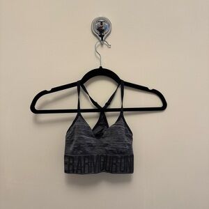 Under Armour Black and Gray Sports Bra